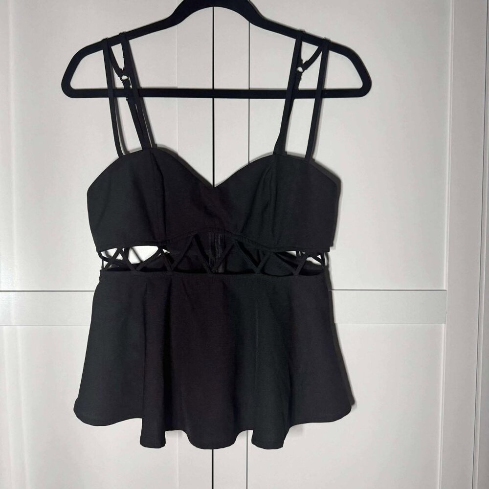 TOBI Women Crisscross design Tank top black MEDIUM